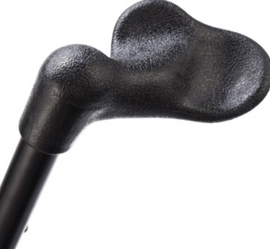 Wandelstok anatomisch - zwart