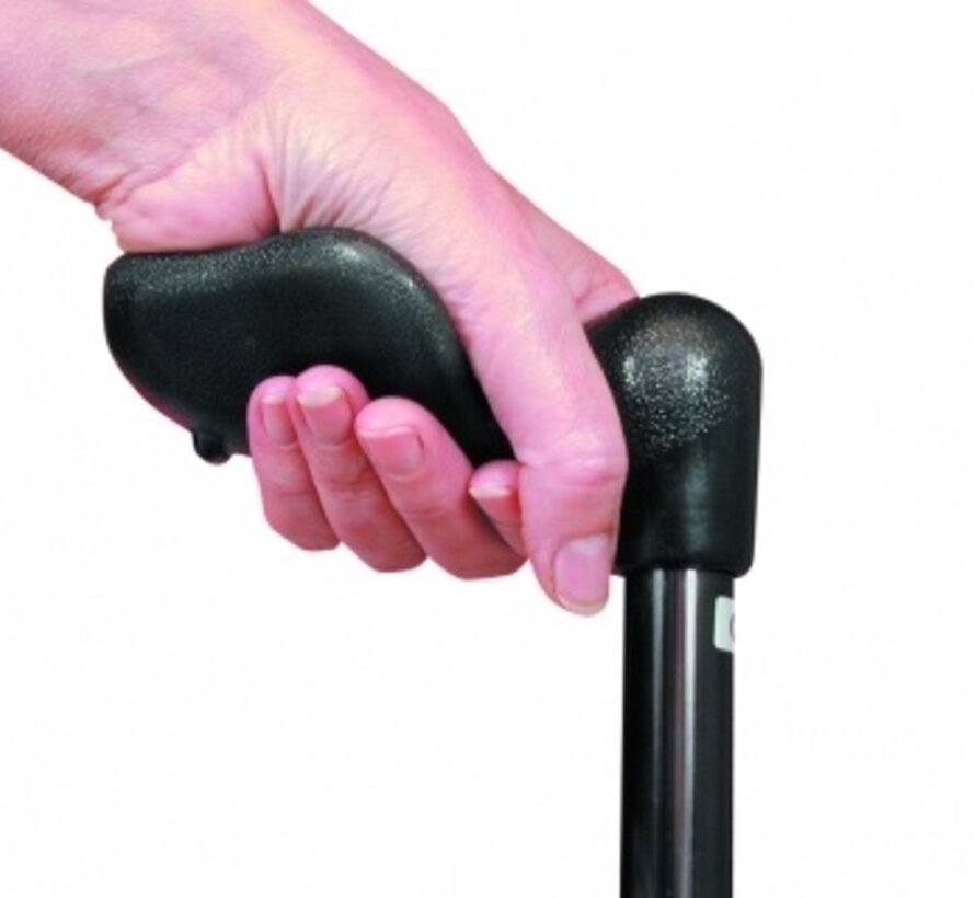 Wandelstok anatomisch - zwart