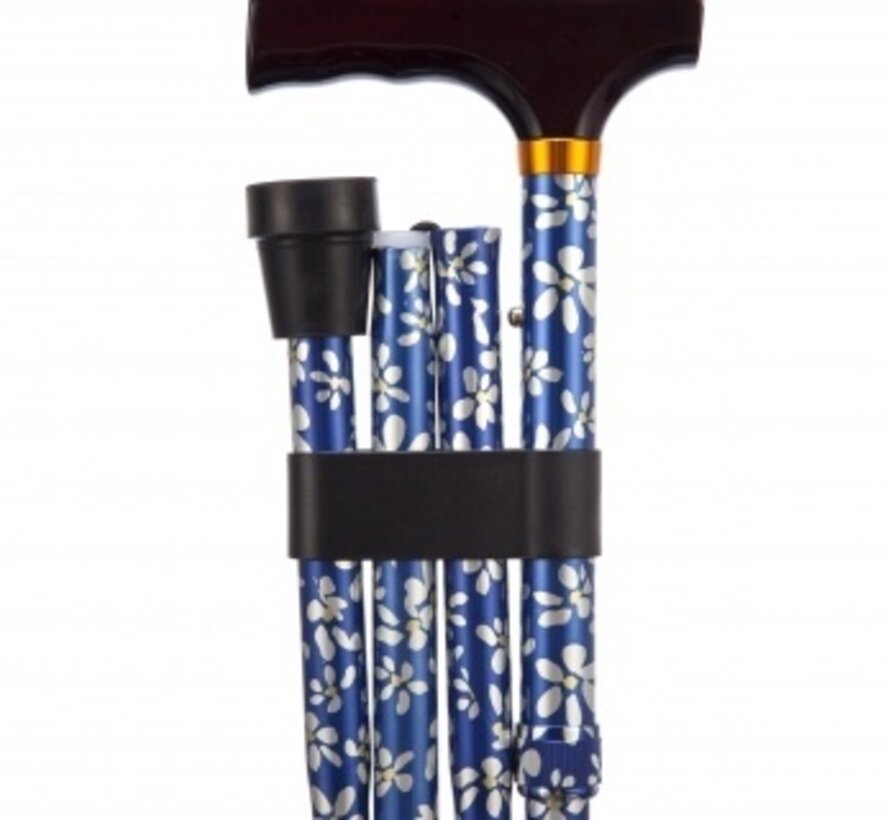Opvouwbare wandelstok - gebloemd