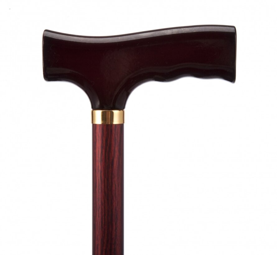 Wandelstok aluminium - mahonie