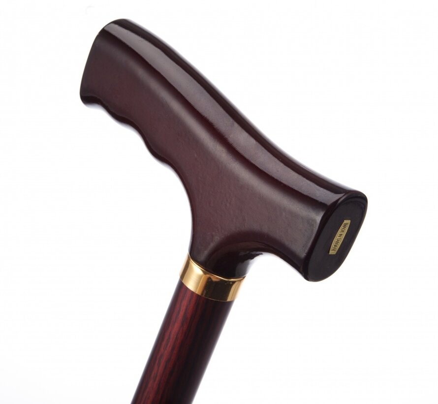 Wandelstok aluminium - mahonie