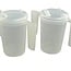 Drinkbeker met platte handgrepen en twee tuitdeksels