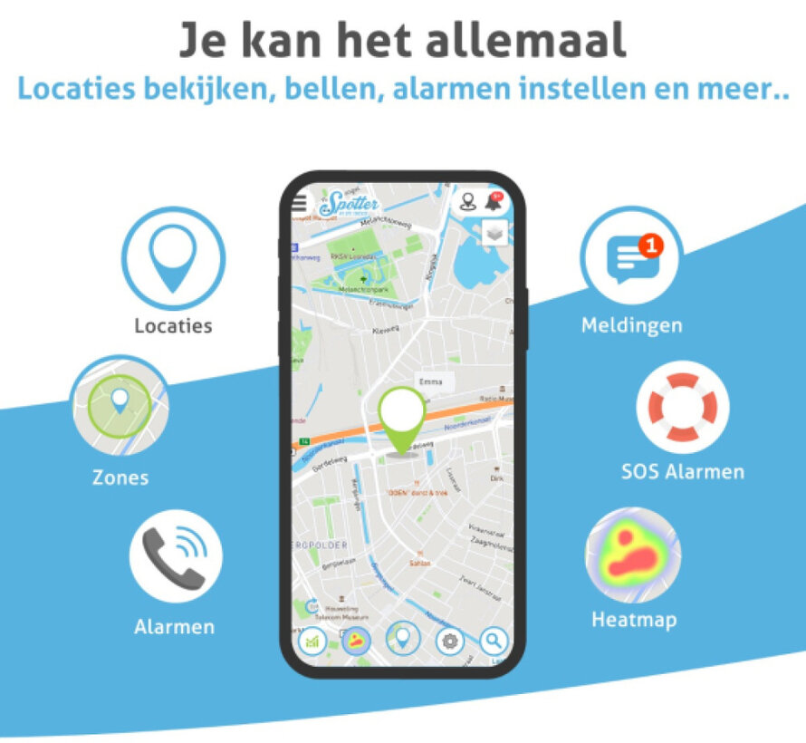 Spotter X10 GPS tracker met SOS knop