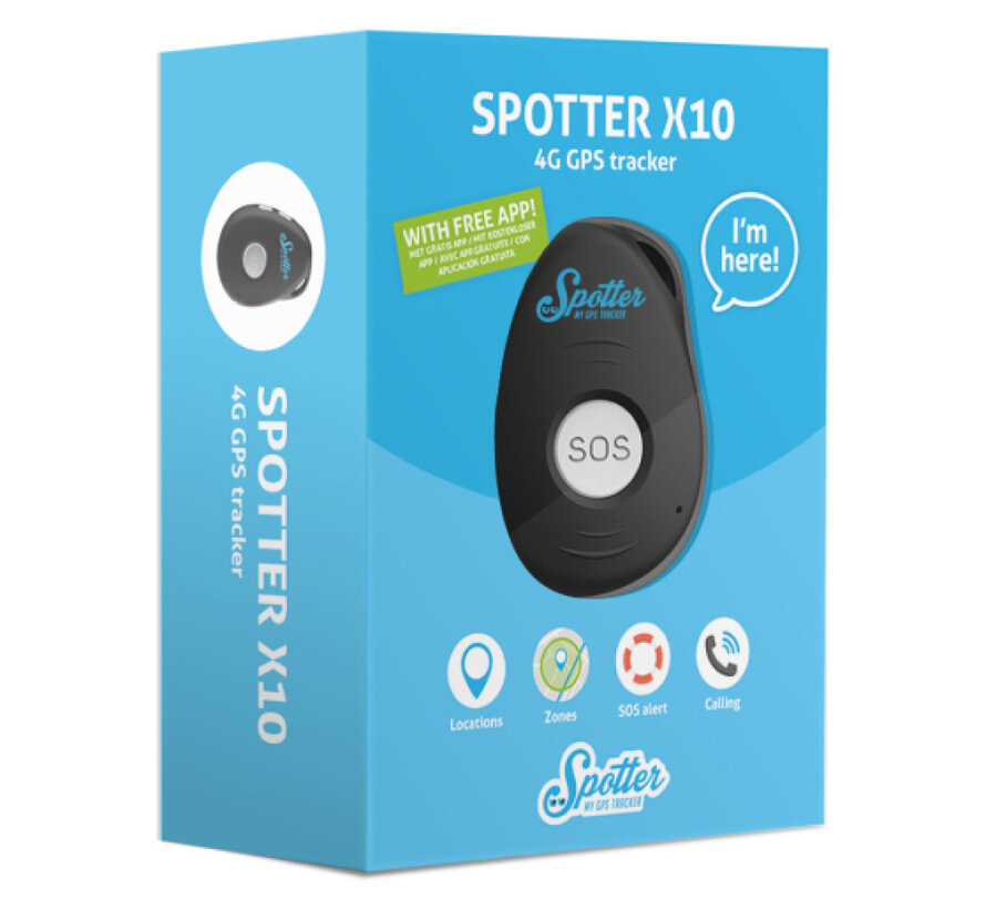 Spotter X10 GPS tracker met SOS knop
