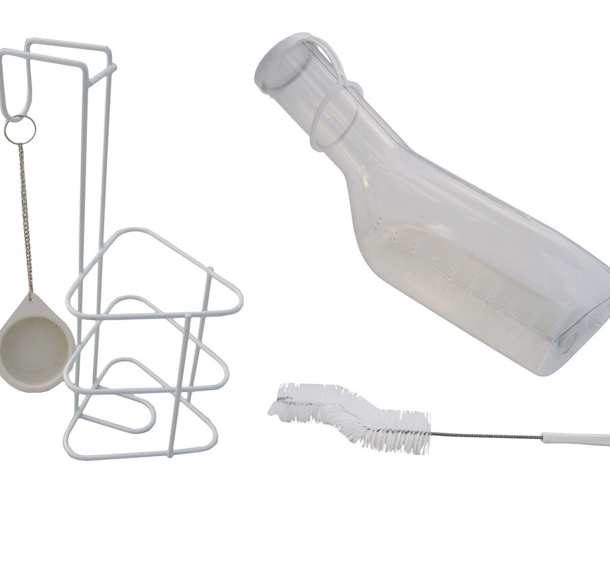 Urinaal + houder + borstel