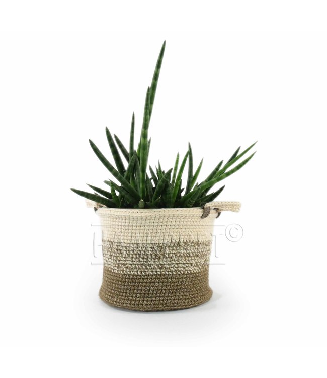 Haakpret Pakket mand / overpot 25 x 17 cm - PU bodem