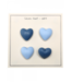 Go Handmade Siliconen hartjes blauw - 4st