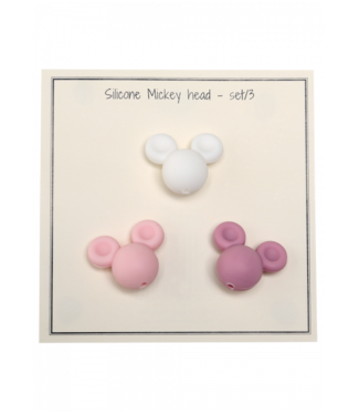 Go Handmade Mickey en silicone rose - 3 pièces