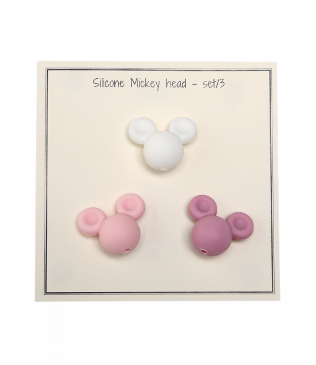 Go Handmade Mickey en silicone rose - 3 pièces