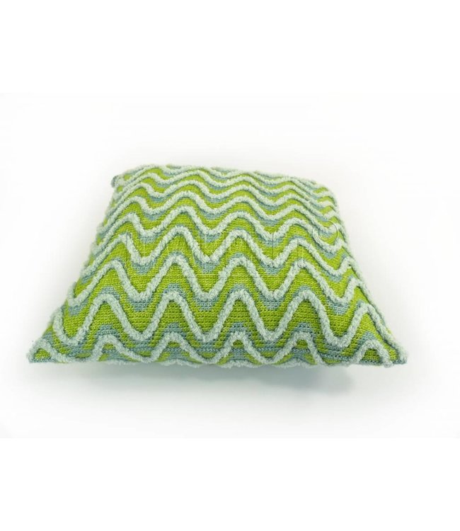 Haakpret Kussenhoes wave met 2 kleuren basis A5