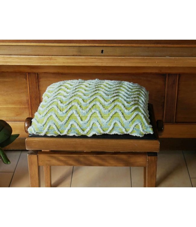 Haakpret Kussenhoes wave met 2 kleuren basis A5 (NL)