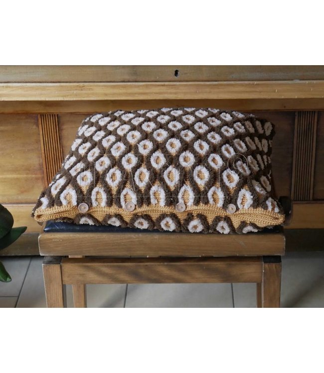 Haakpret Kussenhoes wave met ovaal A5 (NL)