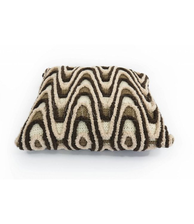 Haakpret Kussenhoes dubbele wave met 2 kleuren A5 (NL)