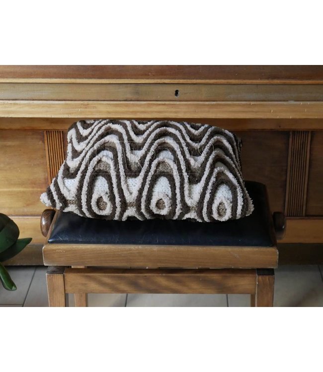 Haakpret Kussenhoes dubbele wave met 2 kleuren A5 (NL)