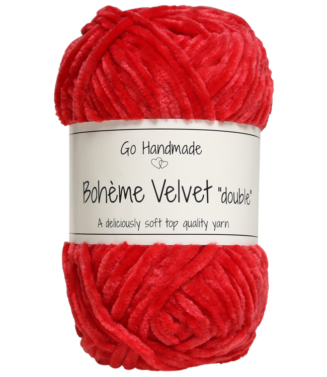Go Handmade Bohème Velvet Double - Warm Red