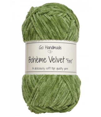 Go Handmade Bohème Velvet Fine - Peridot Green