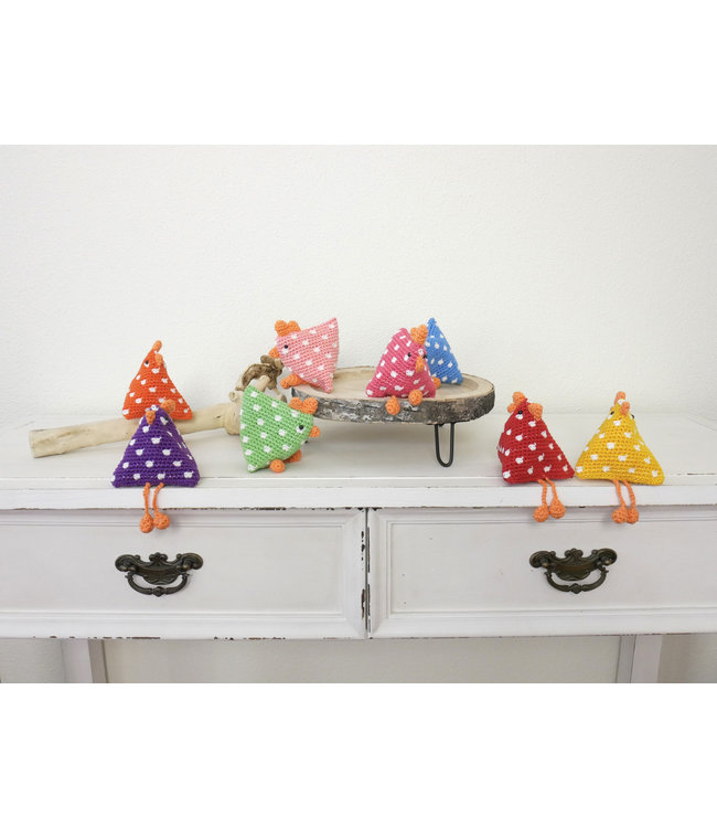 Haakpret Funky speckled Chickens A5 - Engels