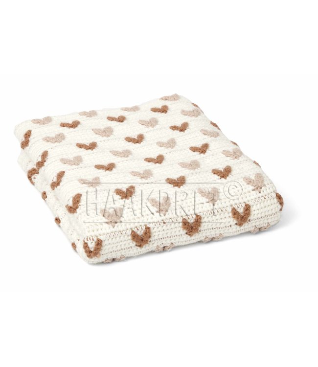 Haakpret Couverture de bébé avec un grand coeur (Néerlandais)