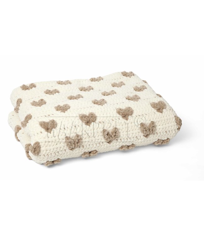 Haakpret Pattern baby blanket with big heart (Dutch)