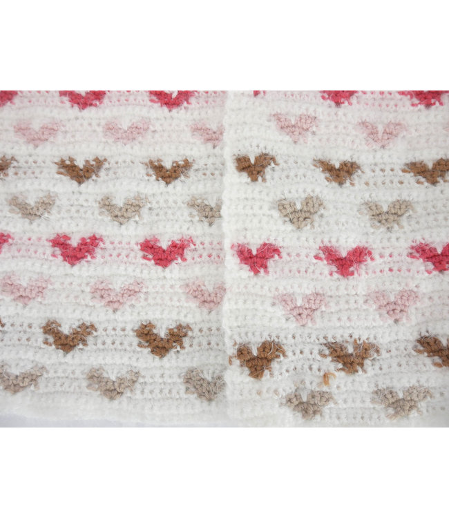 Haakpret Couverture de bébé avec un coeur de couleur (Néerlandais)