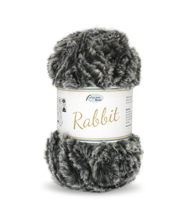 Rellana Rabbit 100g -  15 - melé gris noir