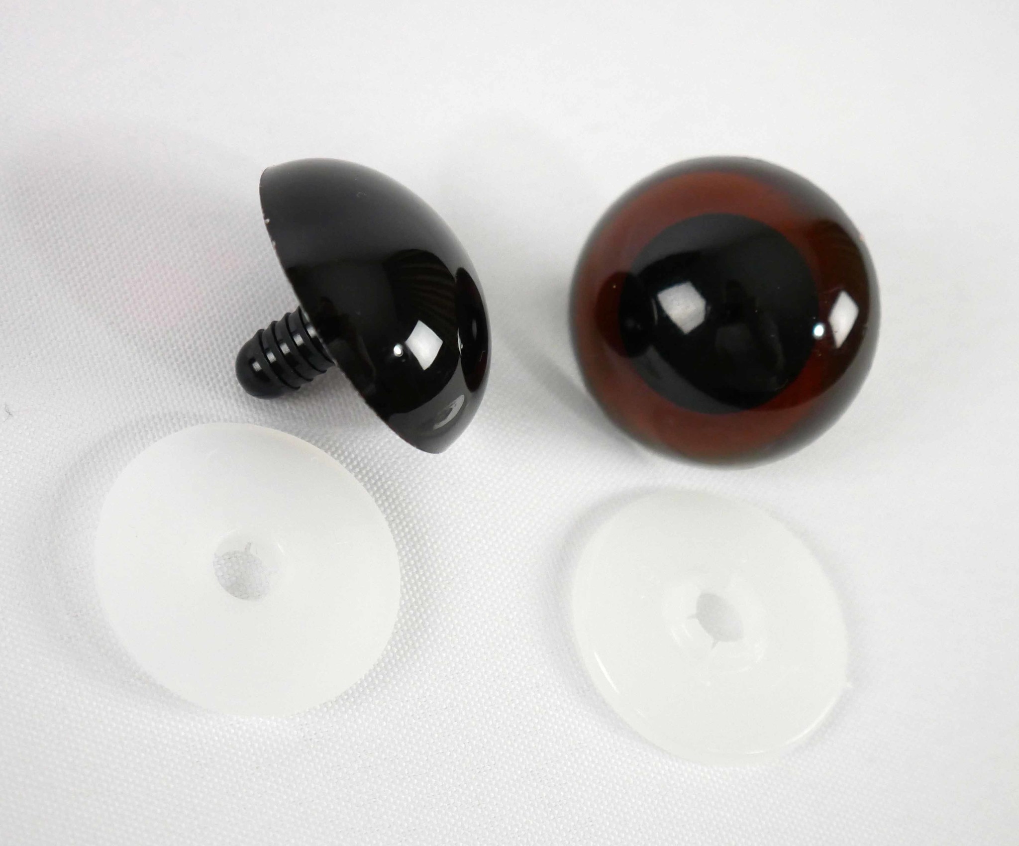 150 Yeux De Sécurité En Plastique Marron 14mm + 150 Rondelles - Pour Peluches, Poupées, DIY
