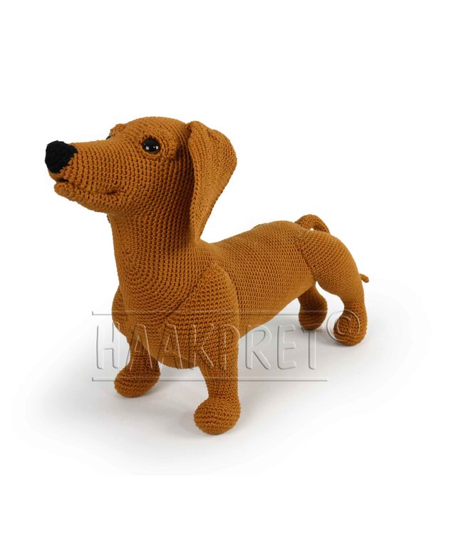 Haakpret Timmie Teckel werkbeschrijving A5 - Nederlands