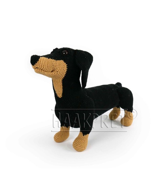 Haakpret Timmie Teckel werkbeschrijving A5 - Dutch