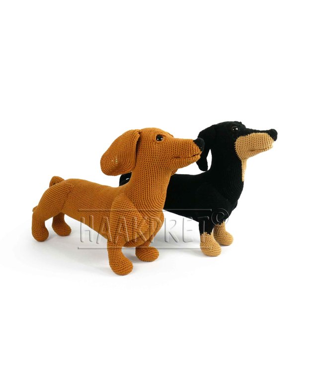 Haakpret Stellen Sie sich zusammen: Timmie Teckel bruin