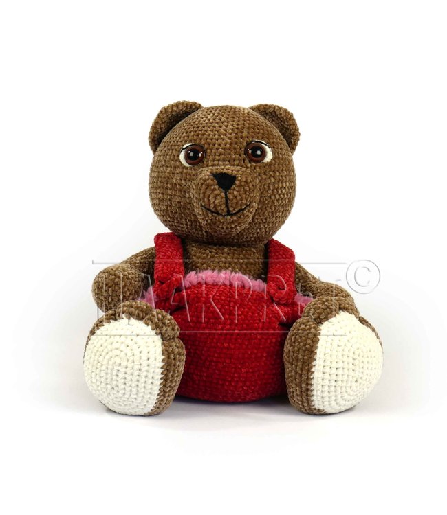 Haakpret Bennie Beer mandje werkbeschrijving A5 - Nederlands