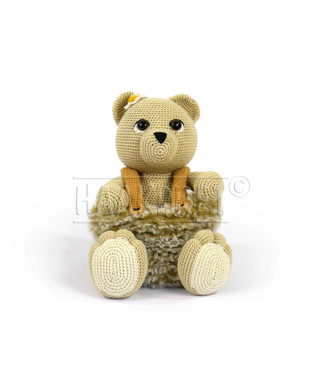 Haakpret Bennie Beer mandje werkbeschrijving A5 - Niederländisch