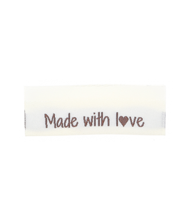 Go Handmade Geweven labels MADE WITH LOVE - 10st