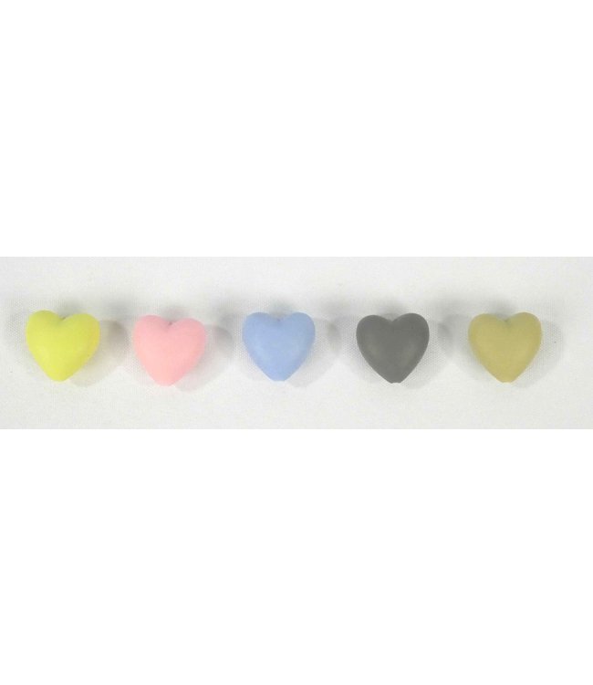 Scheepjes Set of 5 different colored silicone hearts SET 1