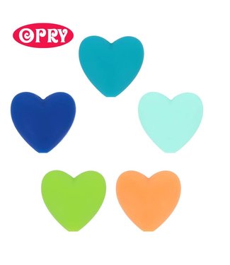 Scheepjes Lot de 5 coeurs en silicone de couleurs différentes SET 3