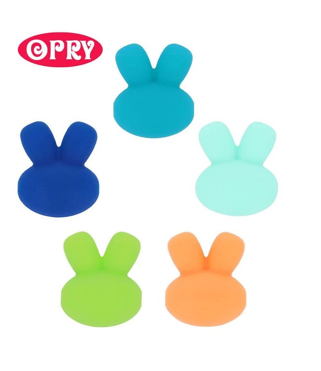 Scheepjes Lot de 5 lapins en silicone de couleurs différentes SET 3