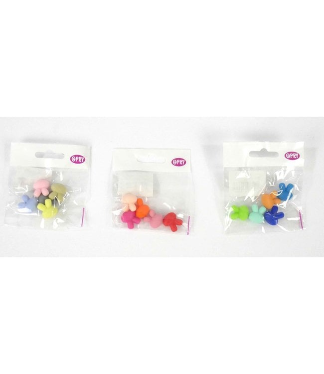 Scheepjes Lot de 5 lapins en silicone de couleurs différentes SET 1