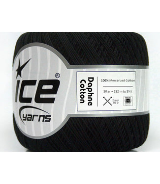 Haakpret Ice Yarns  Daphne Cotton 50g noir - 26