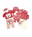 Go Handmade Geweven labels MADE WITH LOVE - 50 x 11,5 mm - 10st