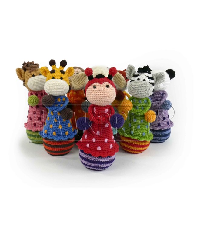 Go Handmade Boîte hochet 22mm - 8pcs - gris