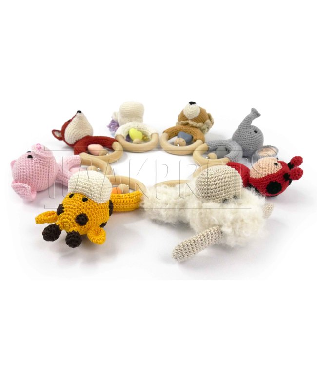 Go Handmade Boîte hochet 22mm - 8pcs - gris