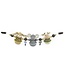 Go Handmade Balletjes met bel 24mm - 8st - grijs