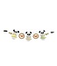 Go Handmade Ball rattle a bell 24mm - 8pcs  - gray