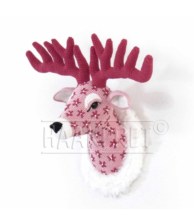 Haakpret Cupid trophy wall decoration -  description du crochet anglais A5