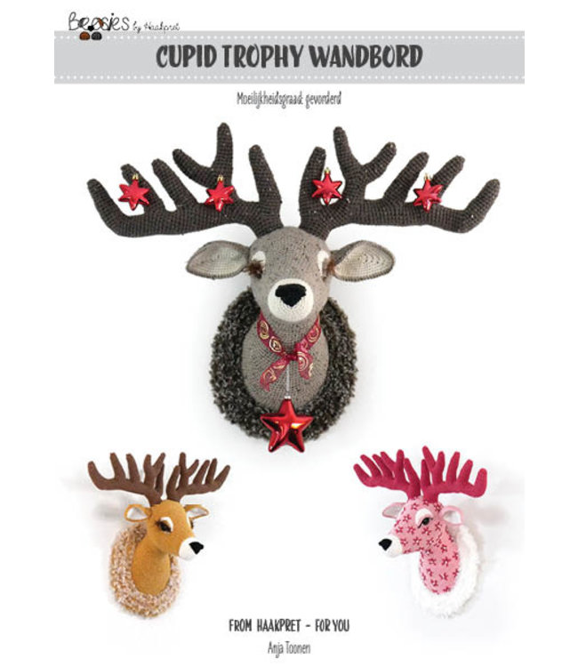 Haakpret Cupid trophy wall decoration -  description du crochet anglais A5