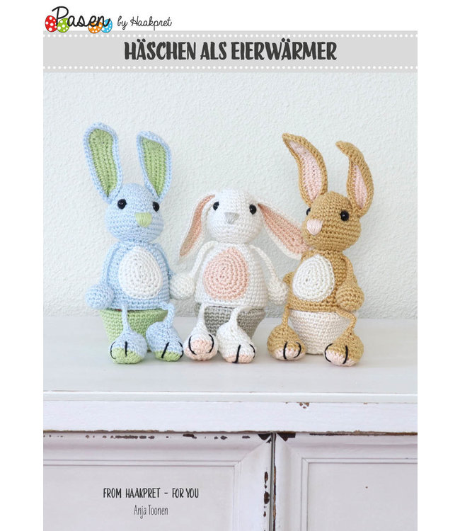 Haakpret Keesie Konijn eierwarmer - werkbeschrijving A5 - Nederlands