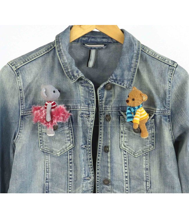 Haakpret Nr. 1 Knijpertje Beer - description du crochet néerlandais A5