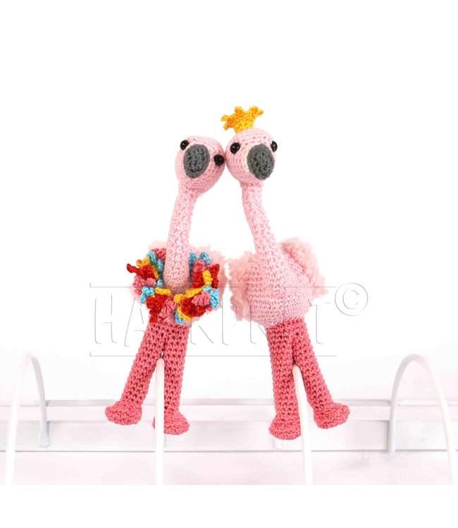 Haakpret Nr. 2 Knijpertje Flamingo - description du crochet néerlandais A5