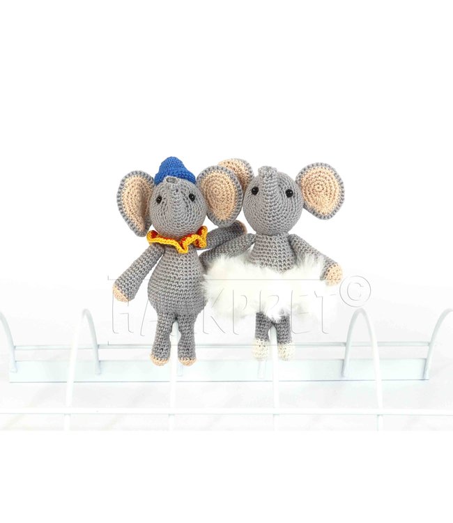 Haakpret Nr. 3 Knijpertje Olifant - werkbeschrijving A5 - Nederlands