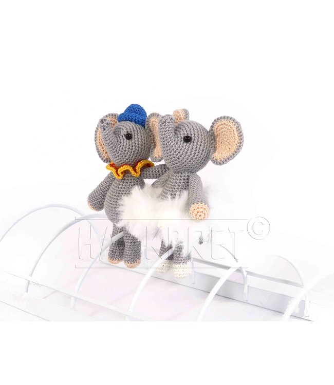 Haakpret Nr. 3 Knijpertje Olifant - description du crochet néerlandais A5