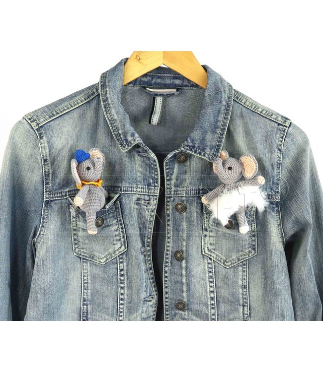 Haakpret Nr. 3 Knijpertje Olifant - werkbeschrijving A5 - Nederlands